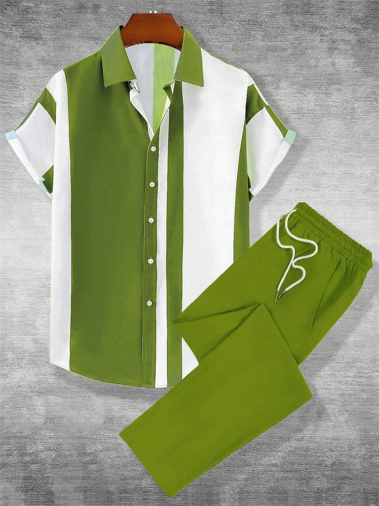 Street Fashion Urban - 2025 가을 간단한 줄무늬 3D 인쇄