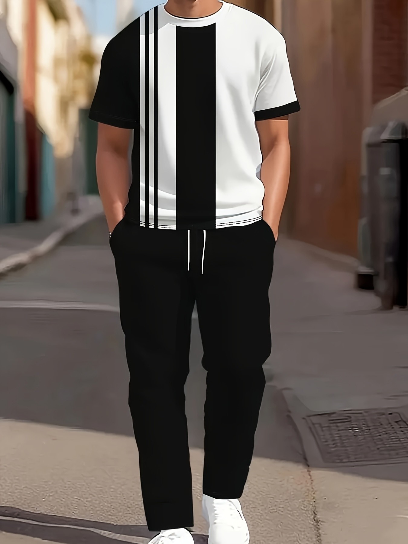 Street Fashion Male - 2026 여름 신상 남성 반팔 긴바지