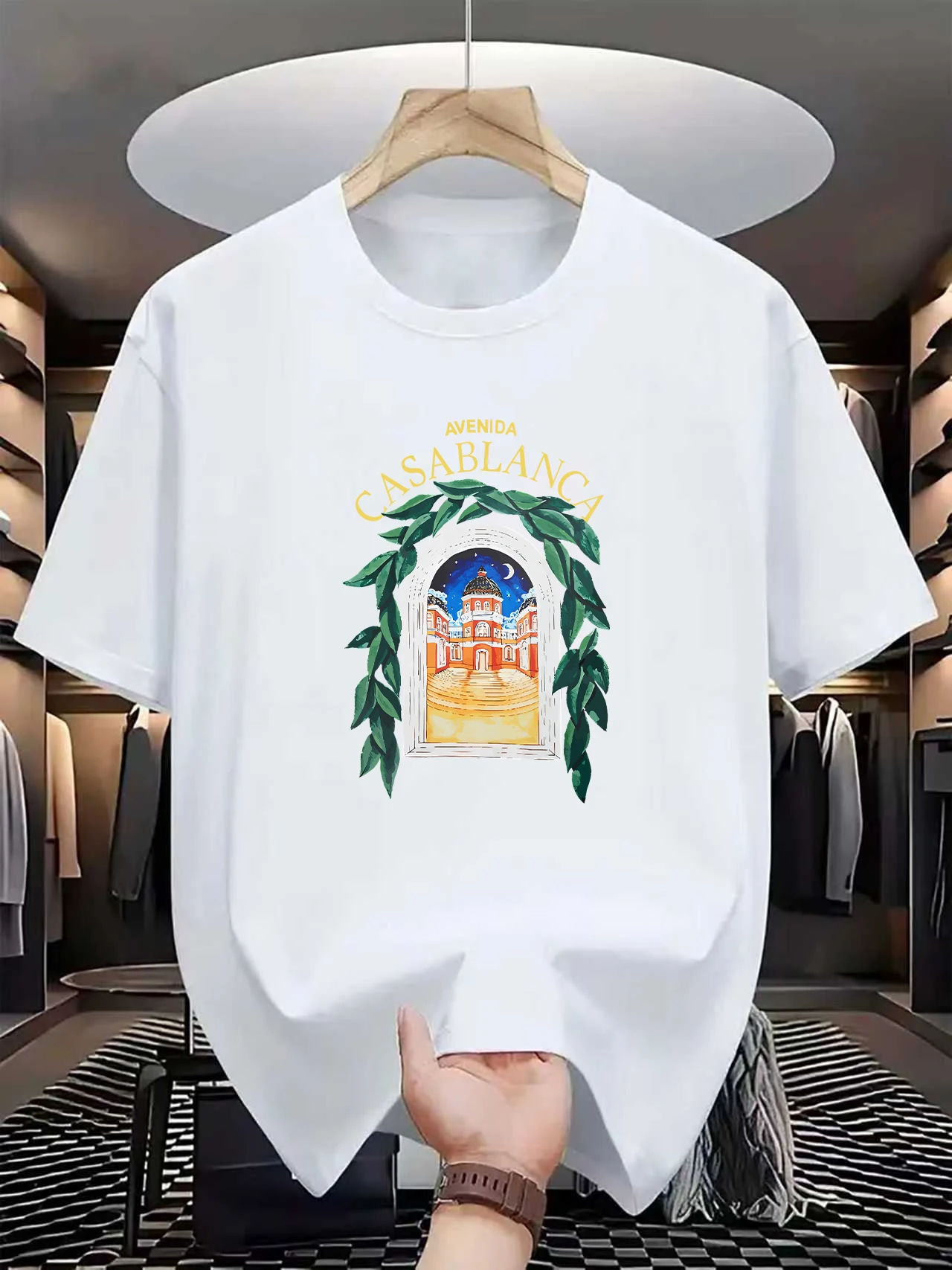 최신 슬림핏 통기성 남성용 프린트 티셔츠는 홈웨어, 만 - Street Fashion Theme 리뷰 및 가격