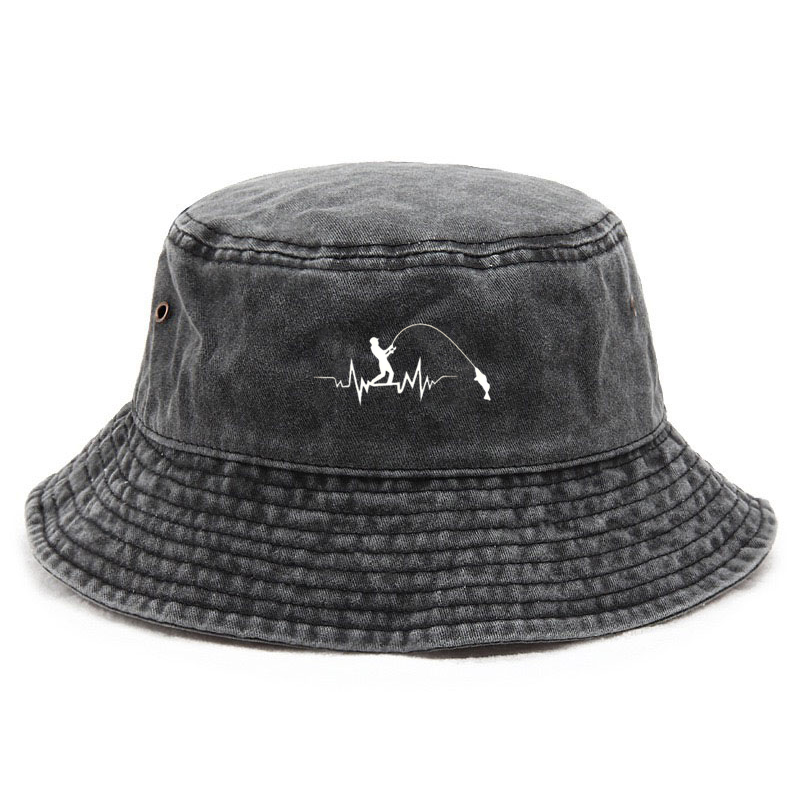 맞춤형 낚시 버킷햇 코튼 워싱 디스트레스드 낚시 그림  - Baseball Cap Fitted 리뷰 및 가격