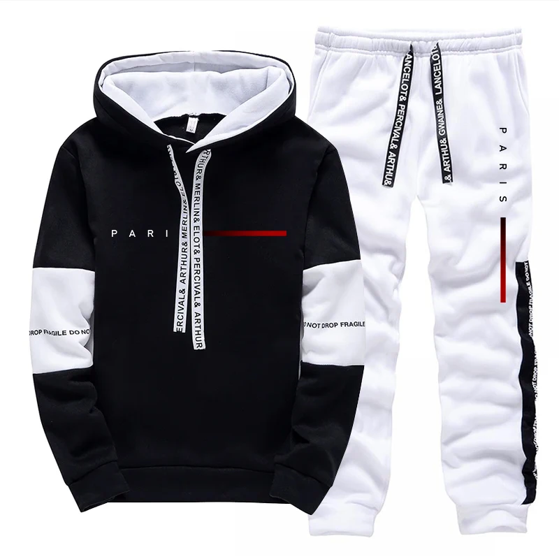 파리 패션 후디 스트리트웨어 남성 세트 후드 스웨트셔츠 - Street Fashion Male 리뷰 및 가격