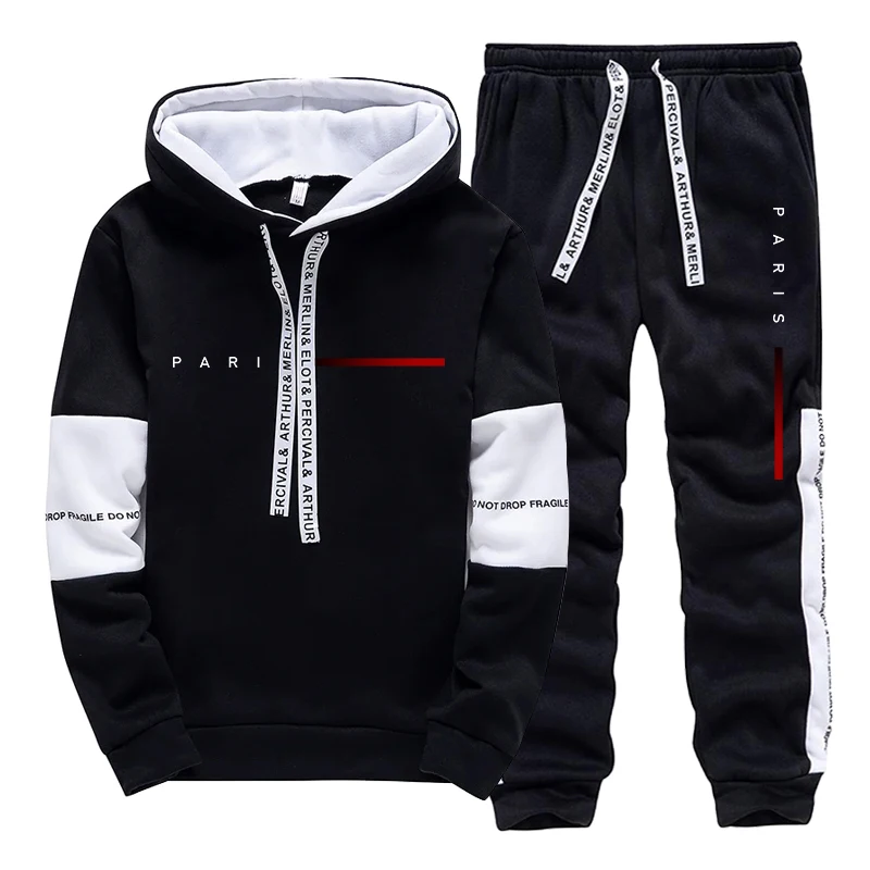 파리 패션 후디 스트리트웨어 남성 세트 후드 스웨트셔츠 - Street Fashion Male 리뷰 및 가격