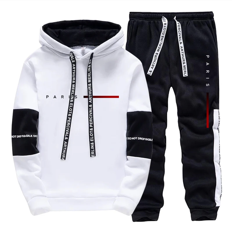 파리 패션 후디 스트리트웨어 남성 세트 후드 스웨트셔츠 - Street Fashion Male 리뷰 및 가격