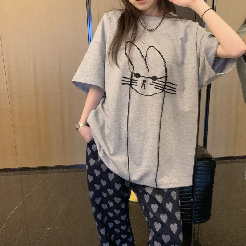 2023 여름 패션 미니멀리스트 라운드넥 프린트 루즈핏 - Longline Tee Oversized 리뷰 및 가격