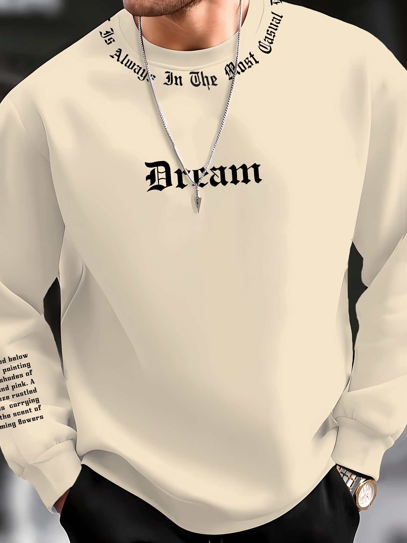 2026 가을/겨울 남성 레터 프린트 라운드넥 스웨트셔 - Fashion Streetwear 리뷰 및 가격
