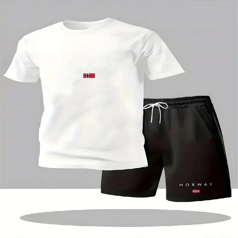 2026 신상 남성 캐주얼 반팔 반바지 투피스 세트 도 - Street Fashion Urban 리뷰 및 가격