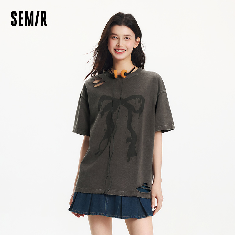 세미르 빈티지 오버사이즈 코튼 반팔 티셔츠 여성 롱라인 - Longline Tee Oversized 리뷰 및 가격