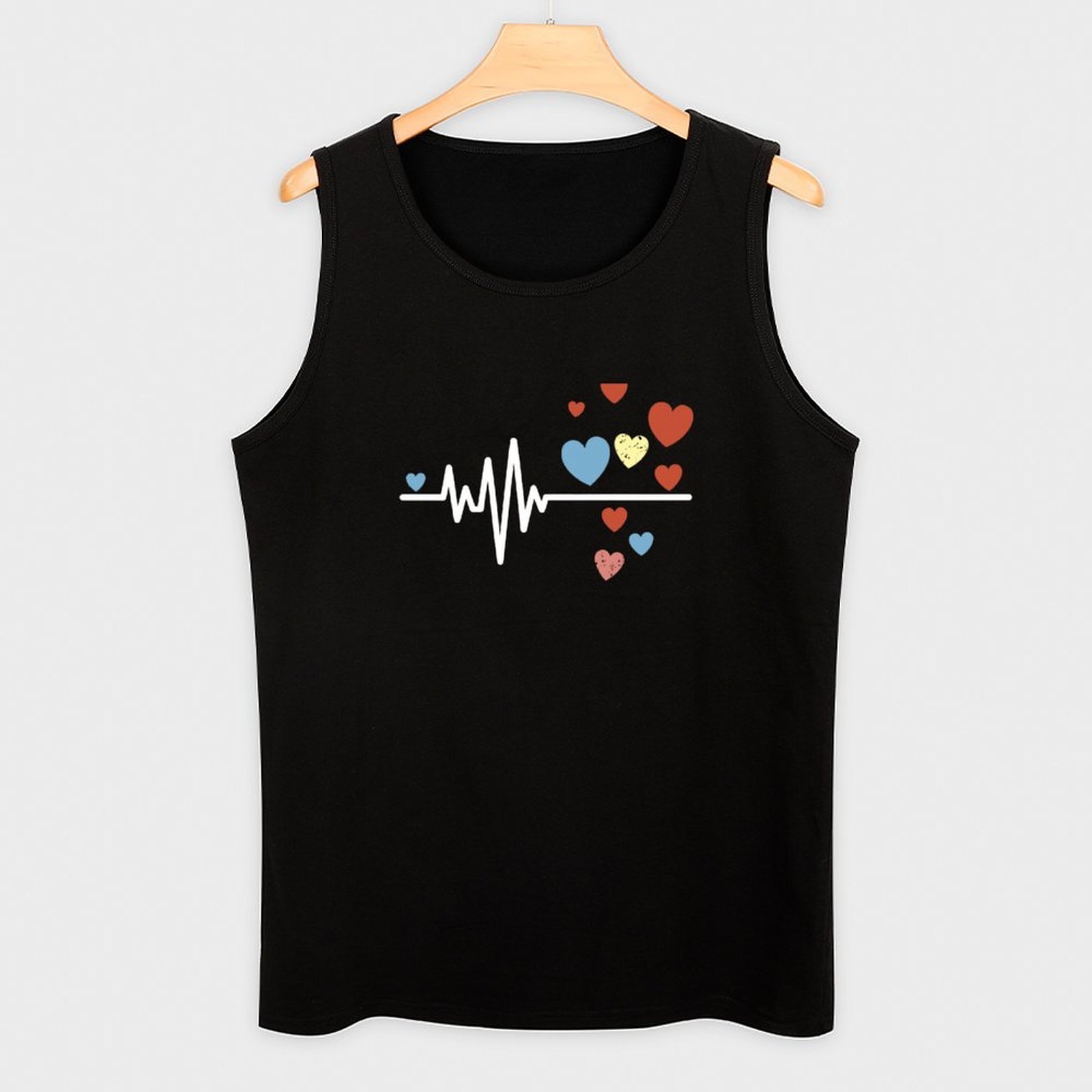사랑의 하트비트, 하트 EKG 탱크탑 스트리트 패션 탱 - Street Fashion Urban 리뷰 및 가격