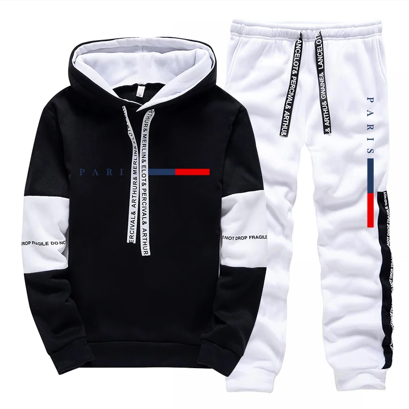 남성 세트/후드티/바지 파리 패션 가을 겨울 캐주얼 스 - Street Fashion Male 리뷰 및 가격