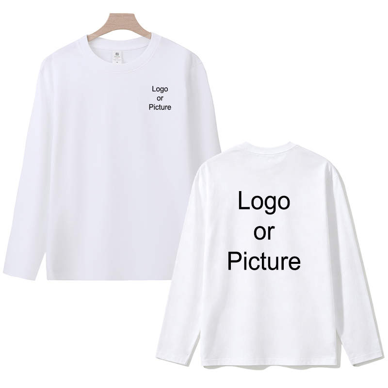맞춤형 코튼 긴팔 티셔츠 남성 패션 개성 프린트 라운드 - Fashion Streetwear 리뷰 및 가격