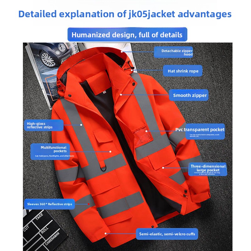 남성 작업복 재킷 건설 의류 건축 의류 야외 작업복 방 - Reflective Jacket Running 리뷰 및 가격