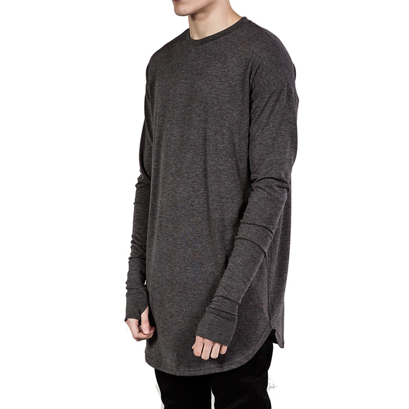 남성 롱라인 엄지손가락 구멍 긴팔 티셔츠 베이직 힙스터 - Longline Tee Oversized 리뷰 및 가격